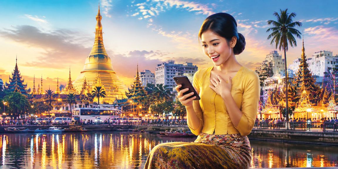 ရန်ကုန်ရှိ ငွေသွင်းသူတစ်ဦး ဖုန်းဖြင့် ငွေလွှဲအတည်ပြုချက် လုပ်ဆောင်နေသည်